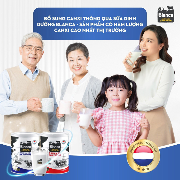 Sữa Blanca bổ xung canxi hiệu quả