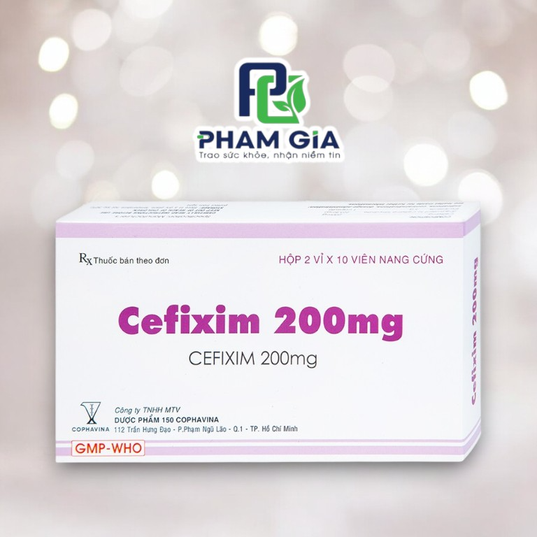Cefixim 200mg_Cophavina ( Hộp 2 vỉ x 10 viên)